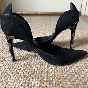 Alexandra Neel black suede pumps